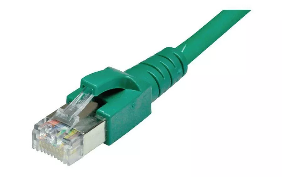 Câble patch RJ-45 - RJ-45, Cat 6A, S/FTP, 0.2 m, Vert