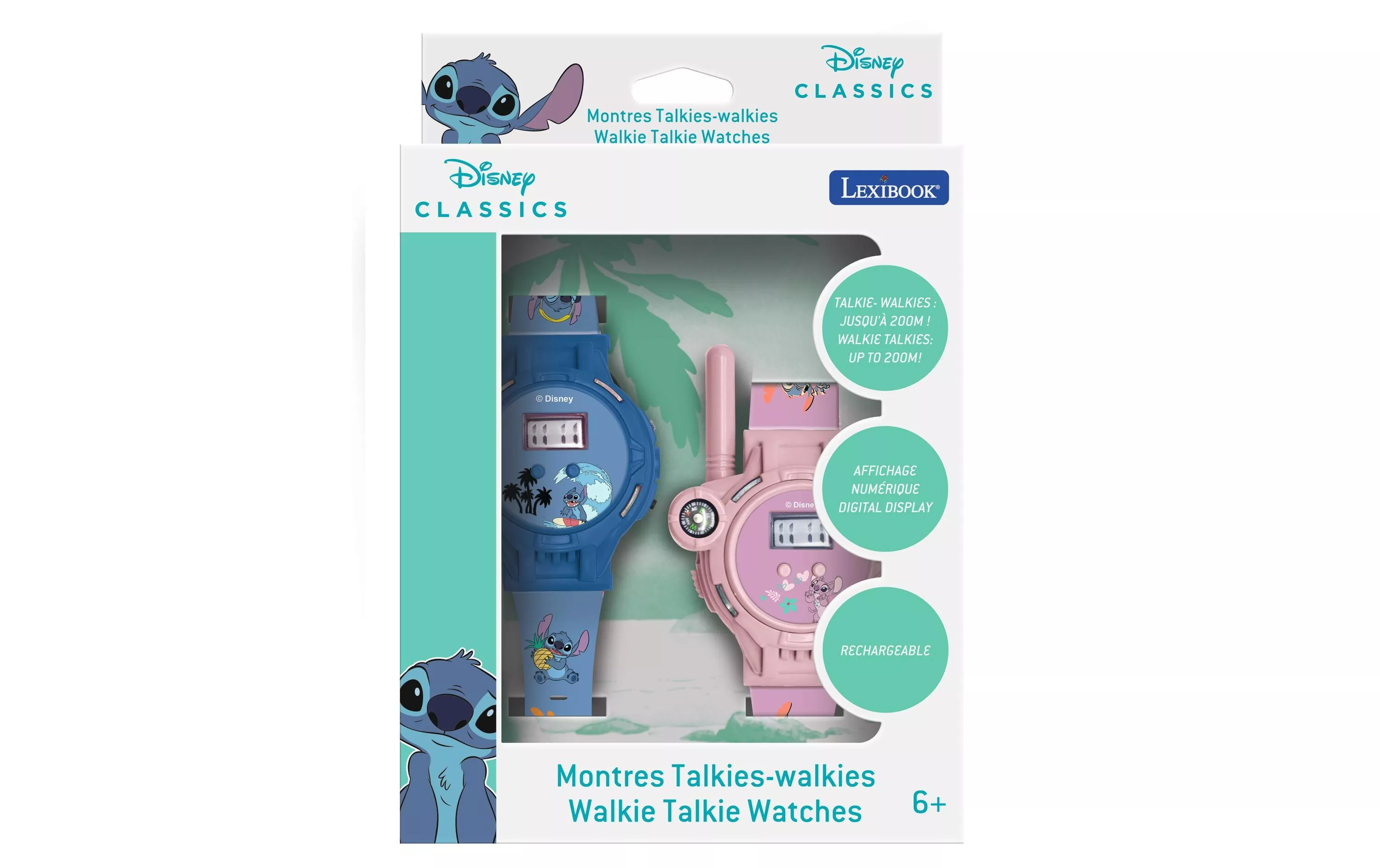 Montre numérique Stitch avec talkie-walkie