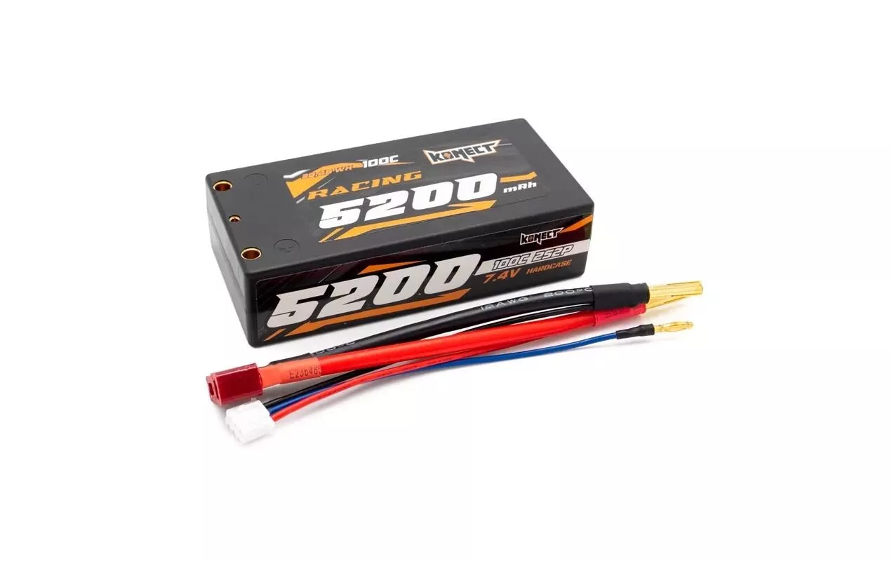 Batterie RC LiPo 5200 mAh 7.4 V 100C 2S2P Shorty Racing Series