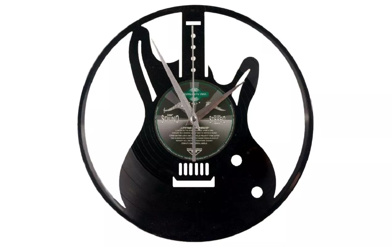 Horloge murale Guitar Ø 30 cm, Noir