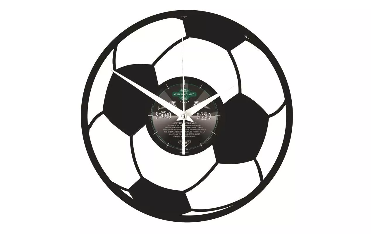 Horloge murale Football Ø 30 cm, Doré/Noir