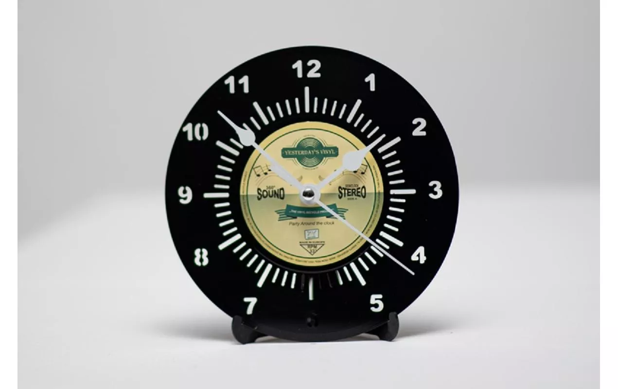 Horloge de bureau Ø 17.5 cm, Jaune/Noir