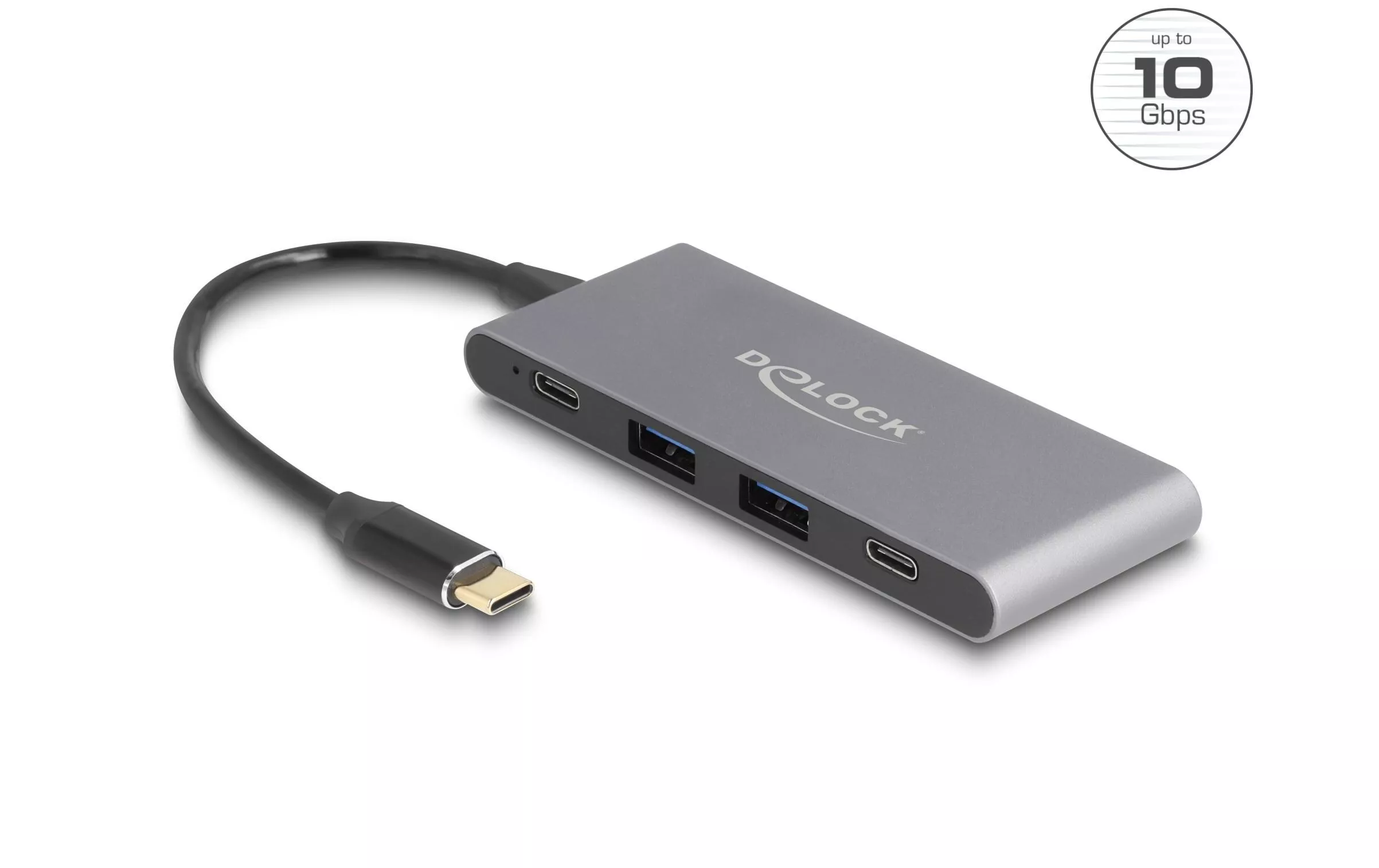 Hub USB 2 x USB Typ-A / 2 x USB Type-C 10 Gbps