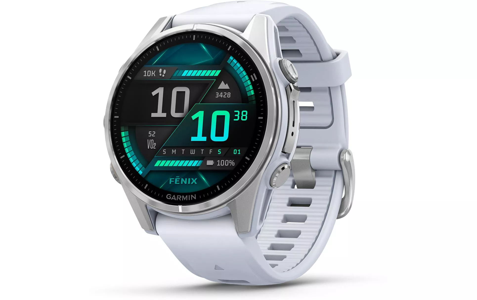 Sportuhr Fenix 8 AMOLED, 43 mm Weiss