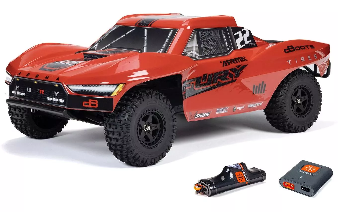 Short Course Truck Fury Mega 550 2WD, 1:10, RTR, rouge