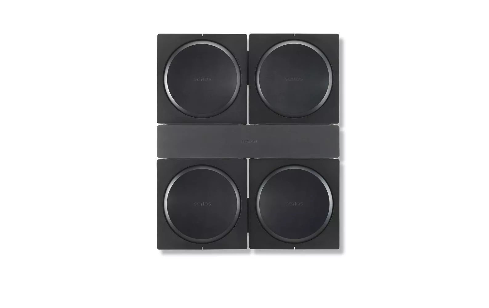 Supports mural 4x Sonos Amp Noir