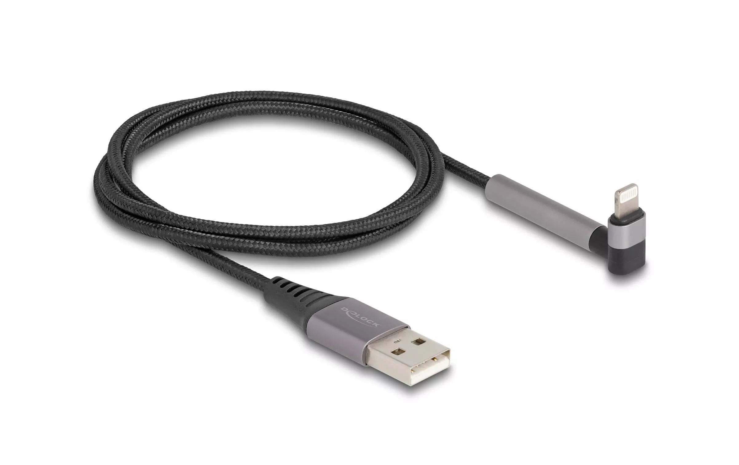 Câble USB 2.0 coudé avec fonction de support USB A - Lightning 1.5 m