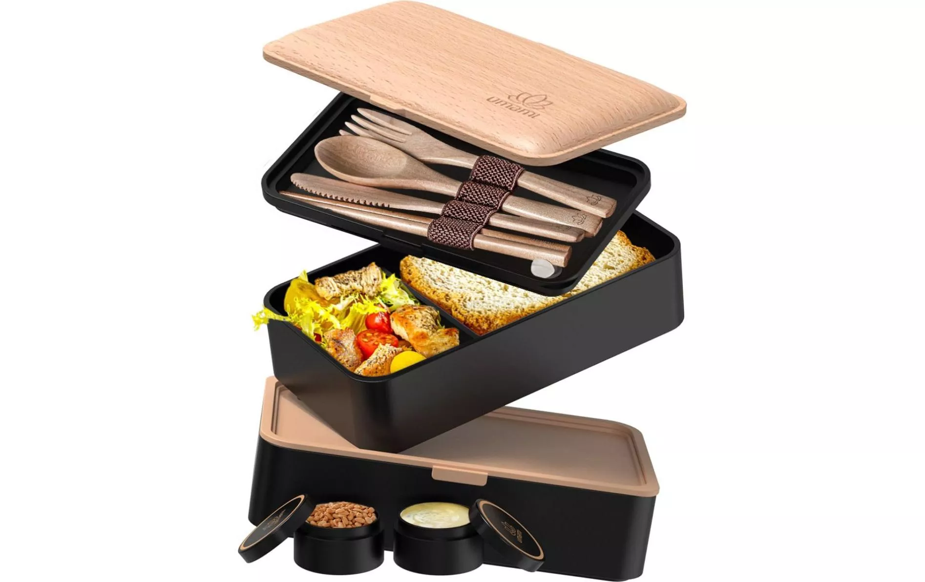 Boîte casse-croûte Original Premium Black und Beech