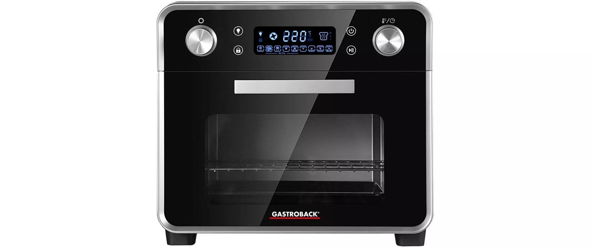 Backofen Design Ofen Air Fry & Pizza 22 l, Schwarz