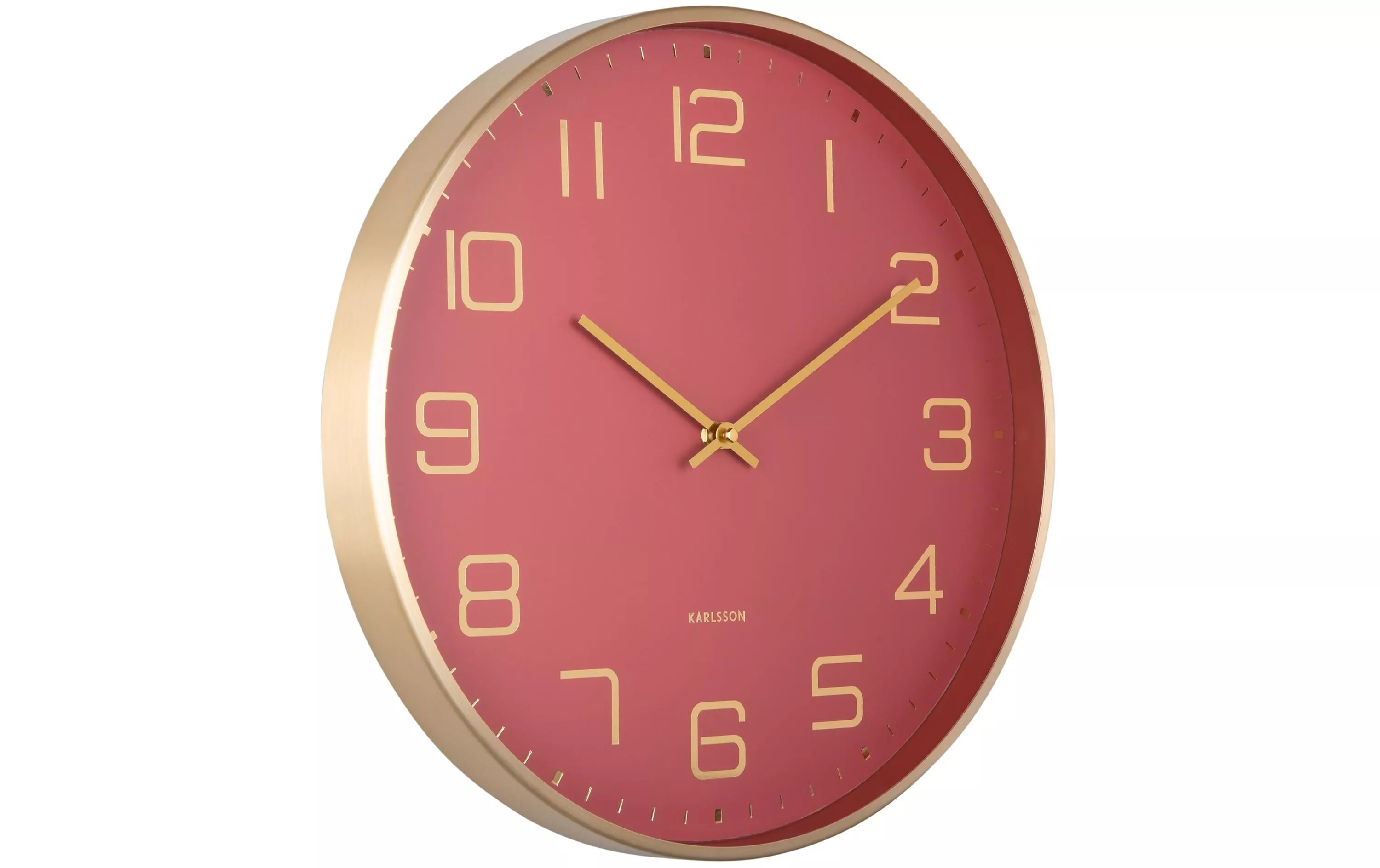 Horloge murale Elegance Glow Red ochre