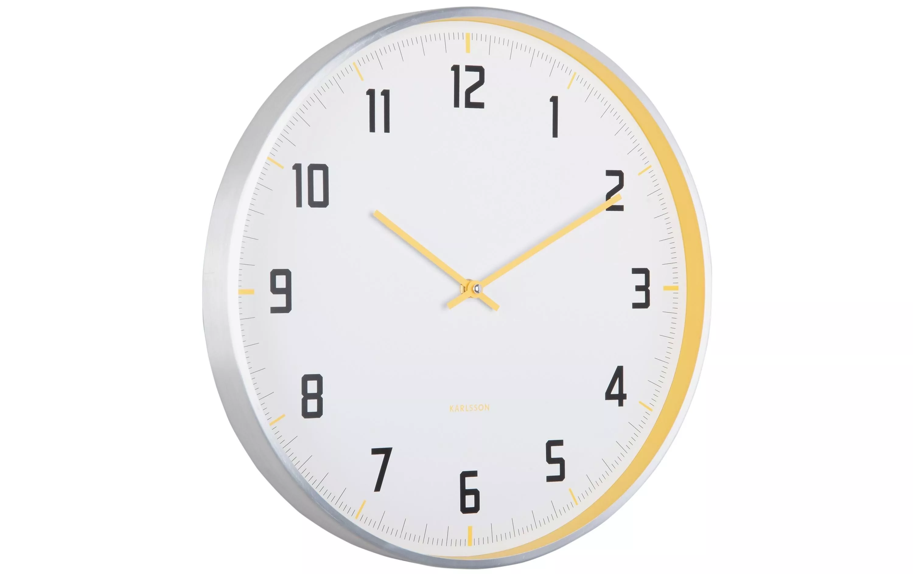 Horloge murale Sporty Bright yellow