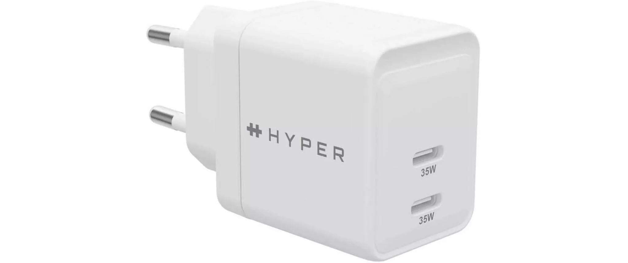 Caricatore da parete USB HyperJuice USB-C GaN 35 W Bianco