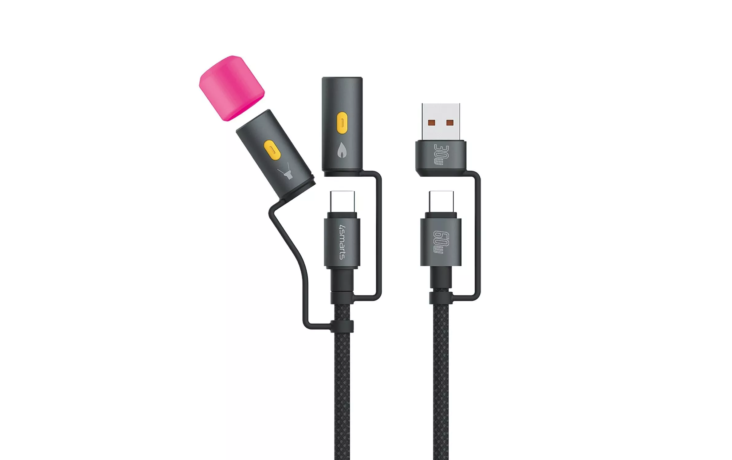 4in1 USB-C Kabelset Explorer mit Lampe und Anzünder