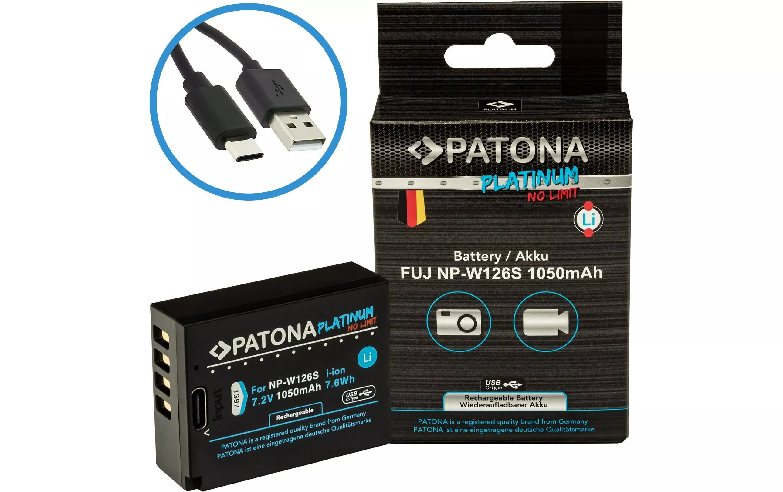 Batteria Patona Platinum per Fuji NP-W126S