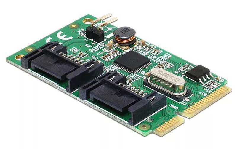 Adaptateur de bus hôte Mini-PCIe \u2013 SATA3, 2Port Controller