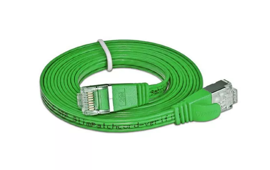 Câble patch slim RJ-45 - RJ-45, Cat 6, STP, 3 m, Vert