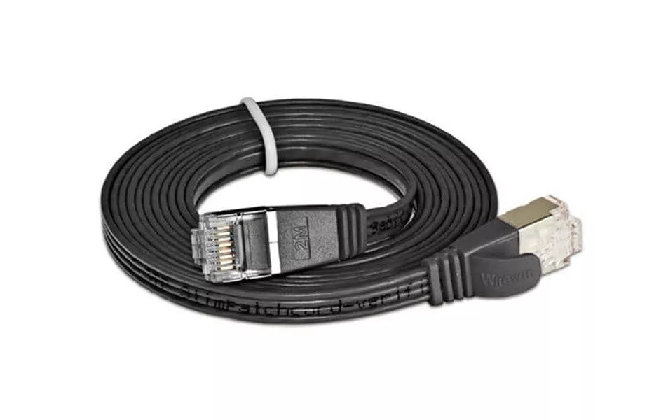 Câble patch slim RJ-45 - RJ-45, Cat 6, STP, 3 m, Noir