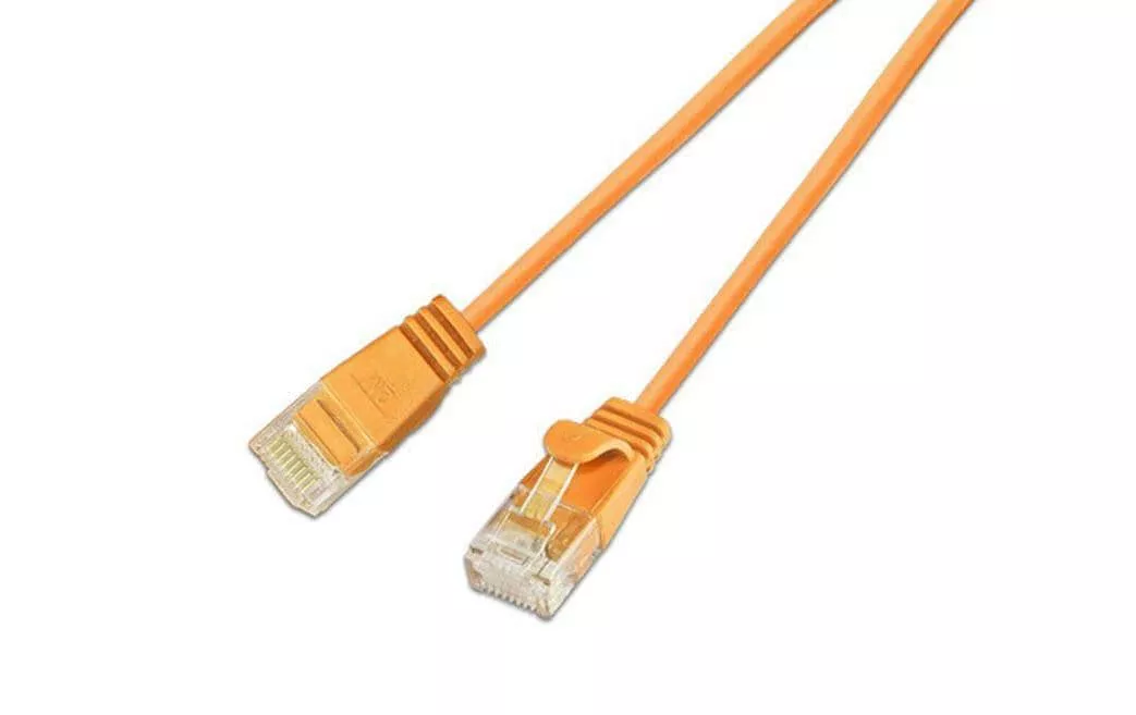 Câble patch slim RJ-45 - RJ-45, Cat 6, UTP, 1.5 m, Orange