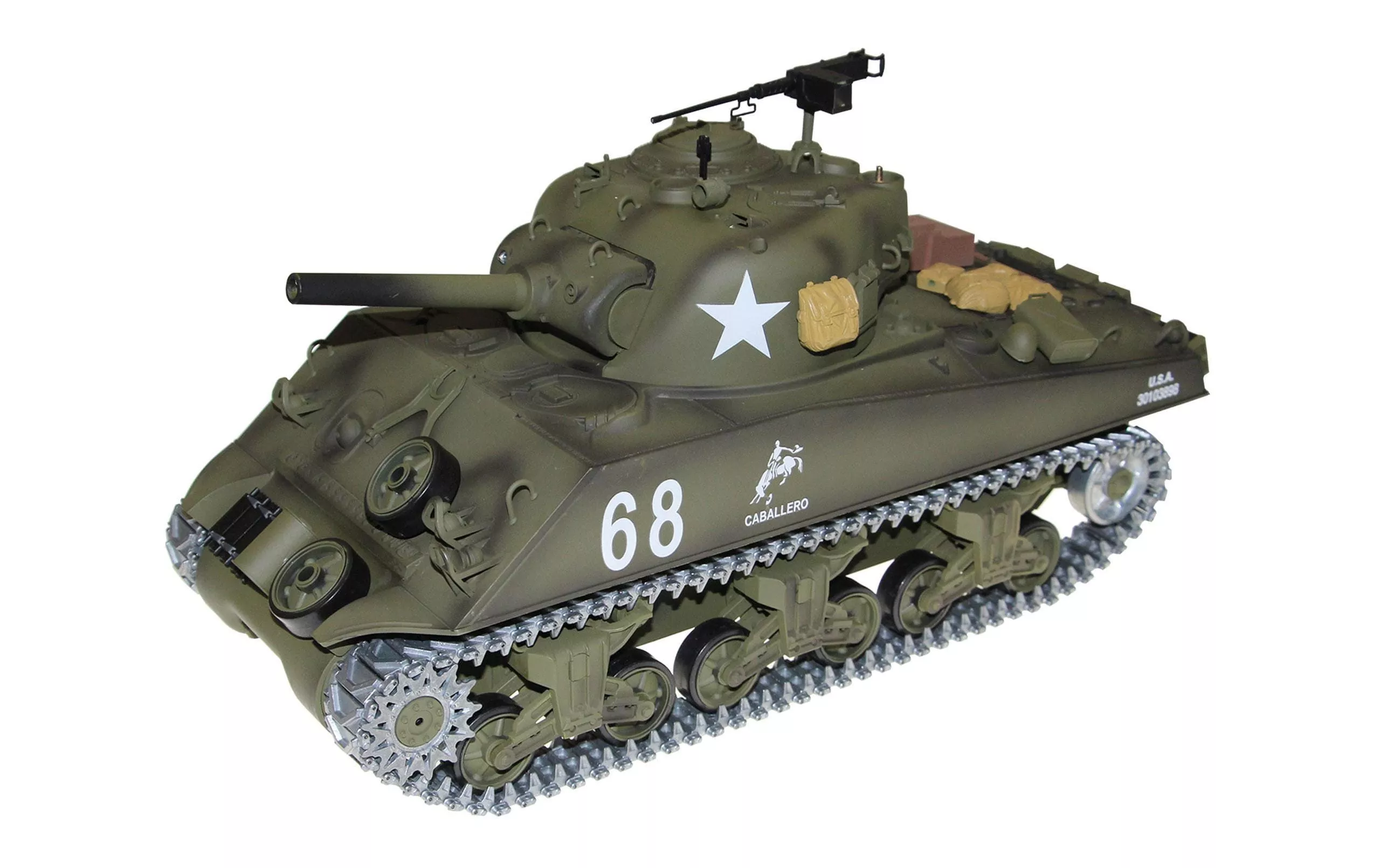 Tank Sherman U.S. M4A3 105 mm Howitzer RTR, 1:16