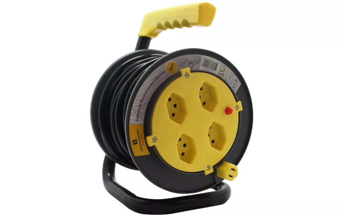 Bobine de câble 15 m Jaune