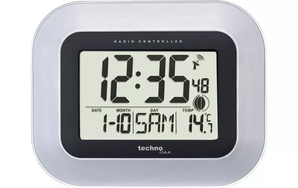 Horloge murale radio WS8005 Argenté