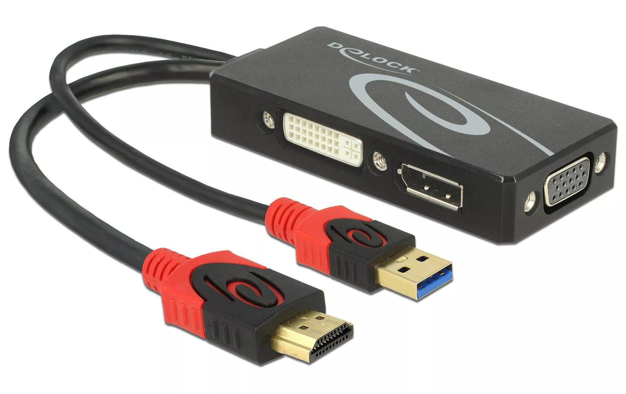 Adaptateur 4K, 30HZ HDMI/USB 2.0 - DVI-D/VGA/DisplayPort