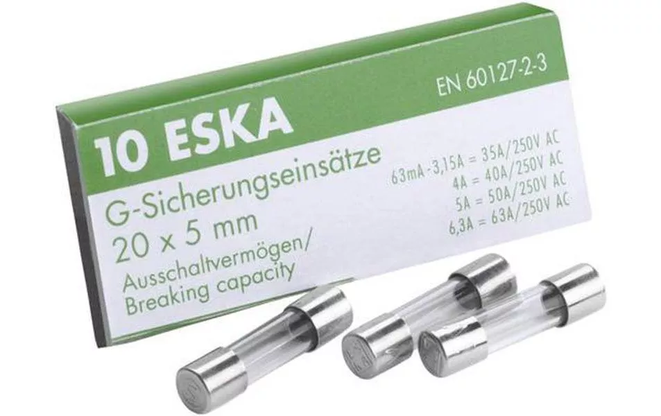Materiale elettrico Fusibile ESKA 5 x 20 FST 5A