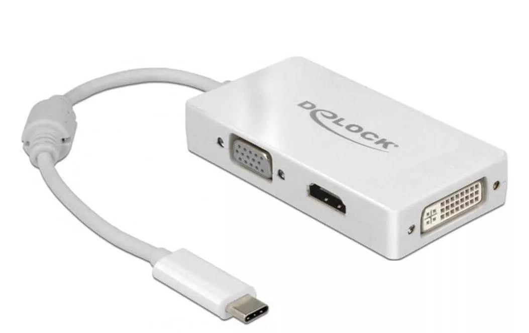 Multiadaptateur 63924   USB-C - DVI-D/HDMI/HDMI/VGA