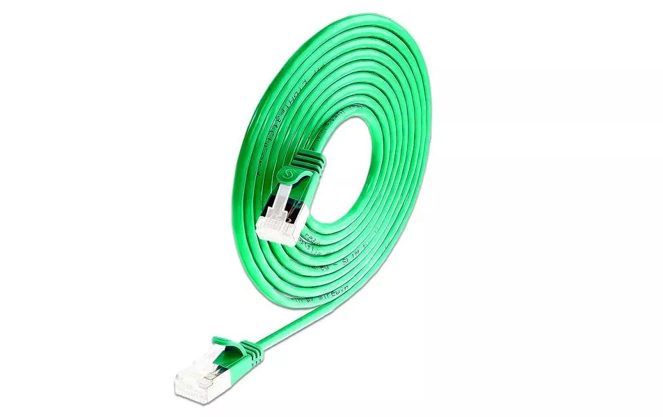 Câble patch slim RJ-45 - RJ-45, Cat 6A, U/FTP, 3 m, Vert