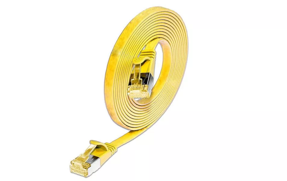 Câble patch slim  Cat 6A, U/FTP, 1.5 m, Jaune