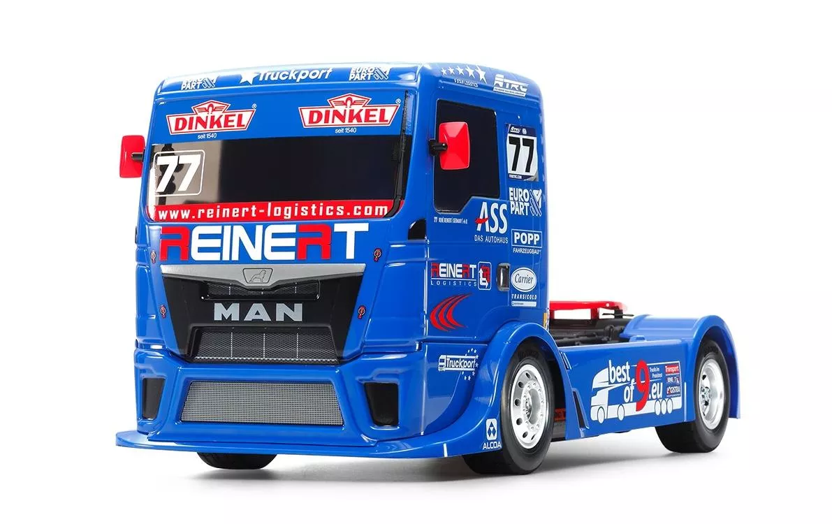 Camion de course MAN TGS Reinert Racing TT-01E 4WD Kit de construction avec ESC, 1:14